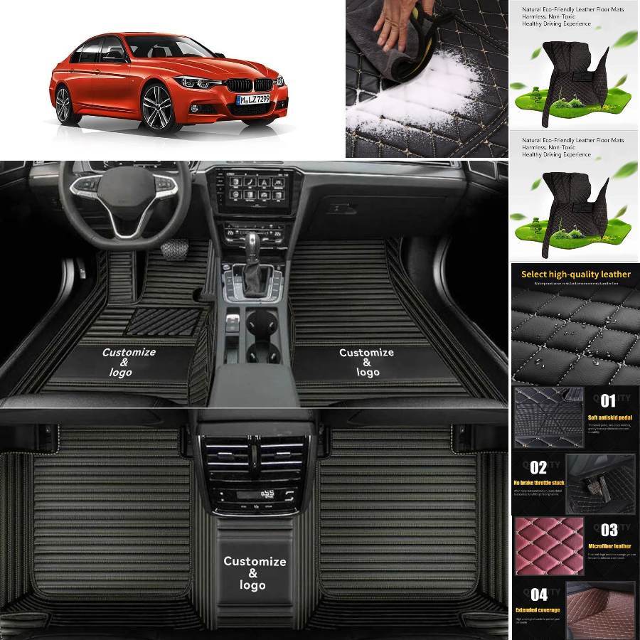 For BMW 3-series sedan Car Floor Mats Customizable Anti-Slip Carpets Handmde Rug