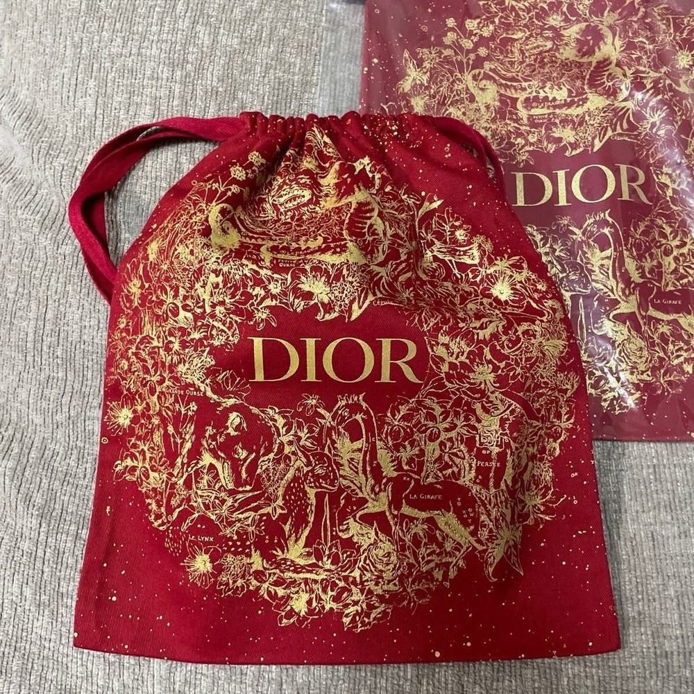 Christian Dior Constellations Red 2023 Lunar New Year Drawstring Bag