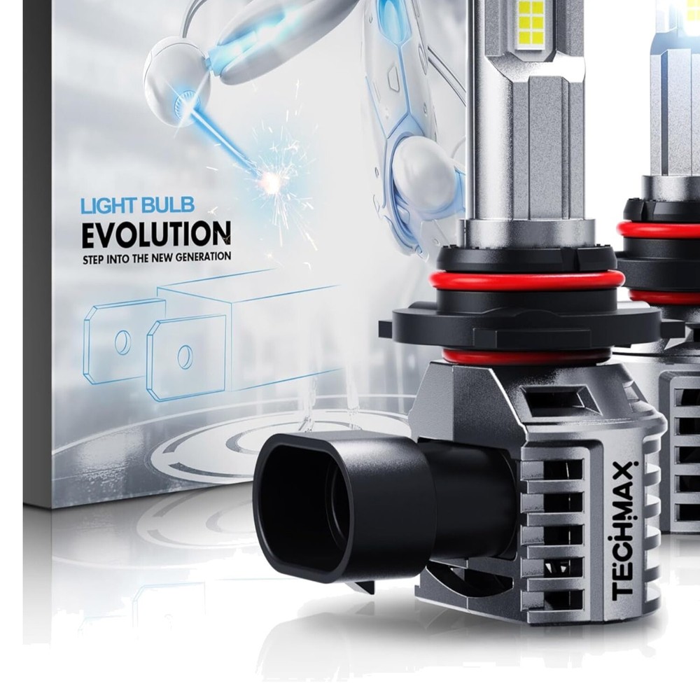 HB3 Fog Light Bulb - 600% Brightness 6500K LED with Cooling Fan, Pack of 2