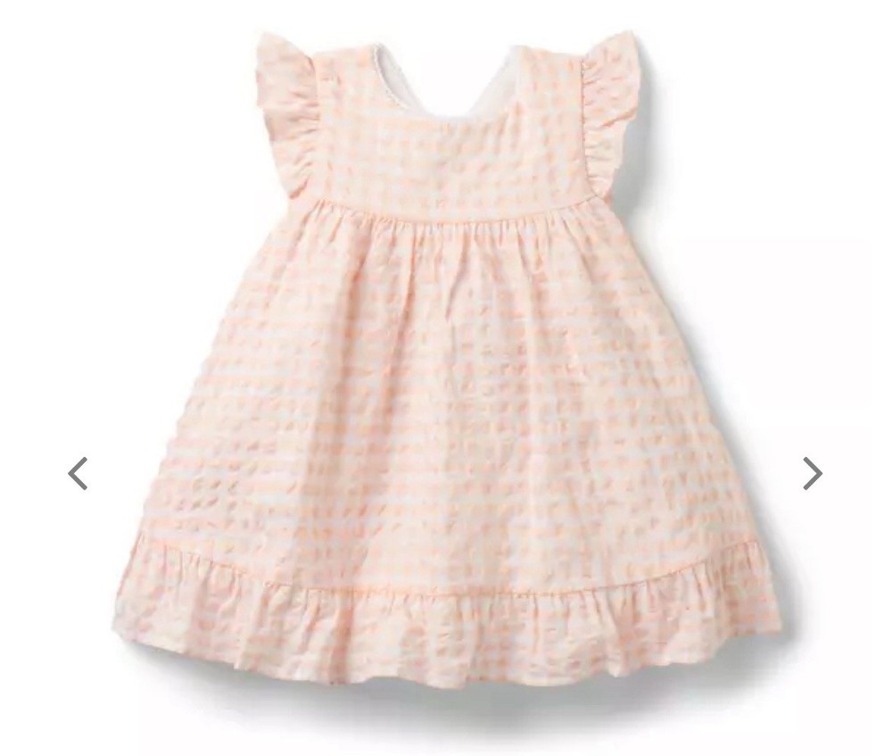 Janie & Jack Baby Gingham Ruffle Dress NWT