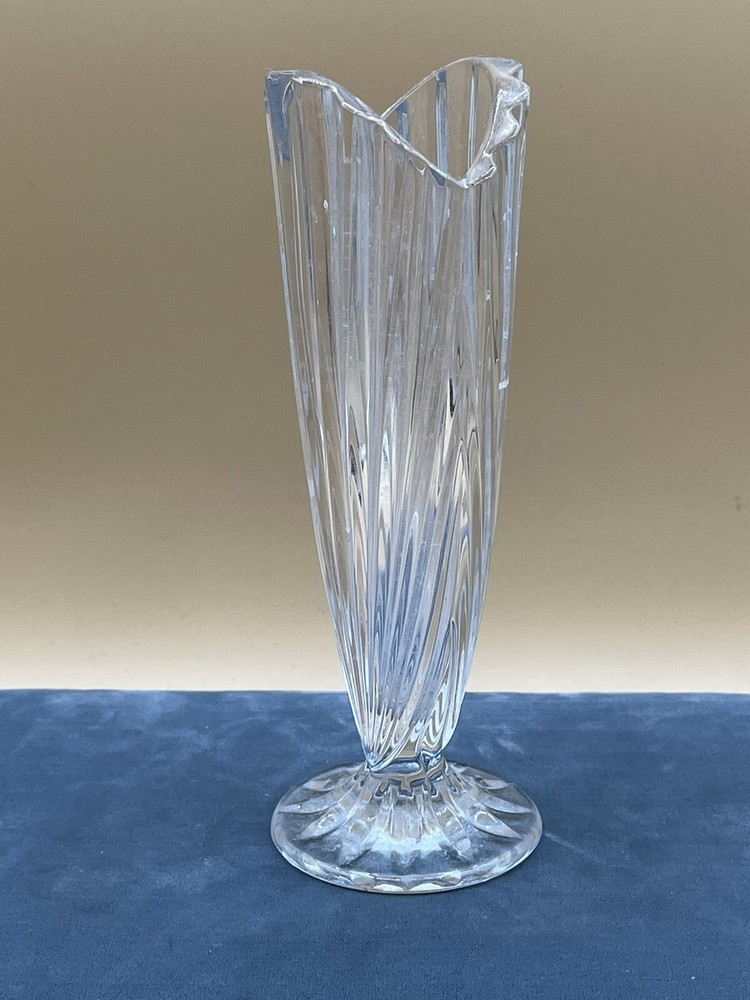 Vintage Waterford Marquis Nautic Shell Irish Crystal Vase Floral Design