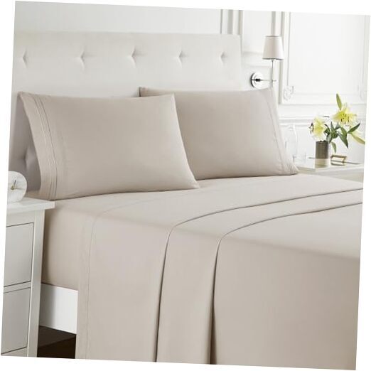 Full Size Sheet Sets - 4 Piece Full Size Sheets, Deep Pocket, Hotel Luxury,