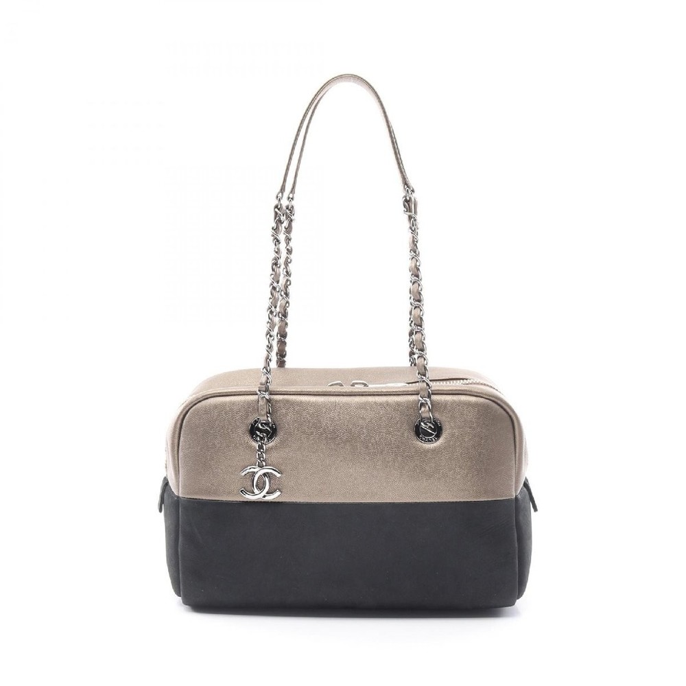 Chanel Coco Mark Charm Leather Shoulder Bag 453849 Calfskin