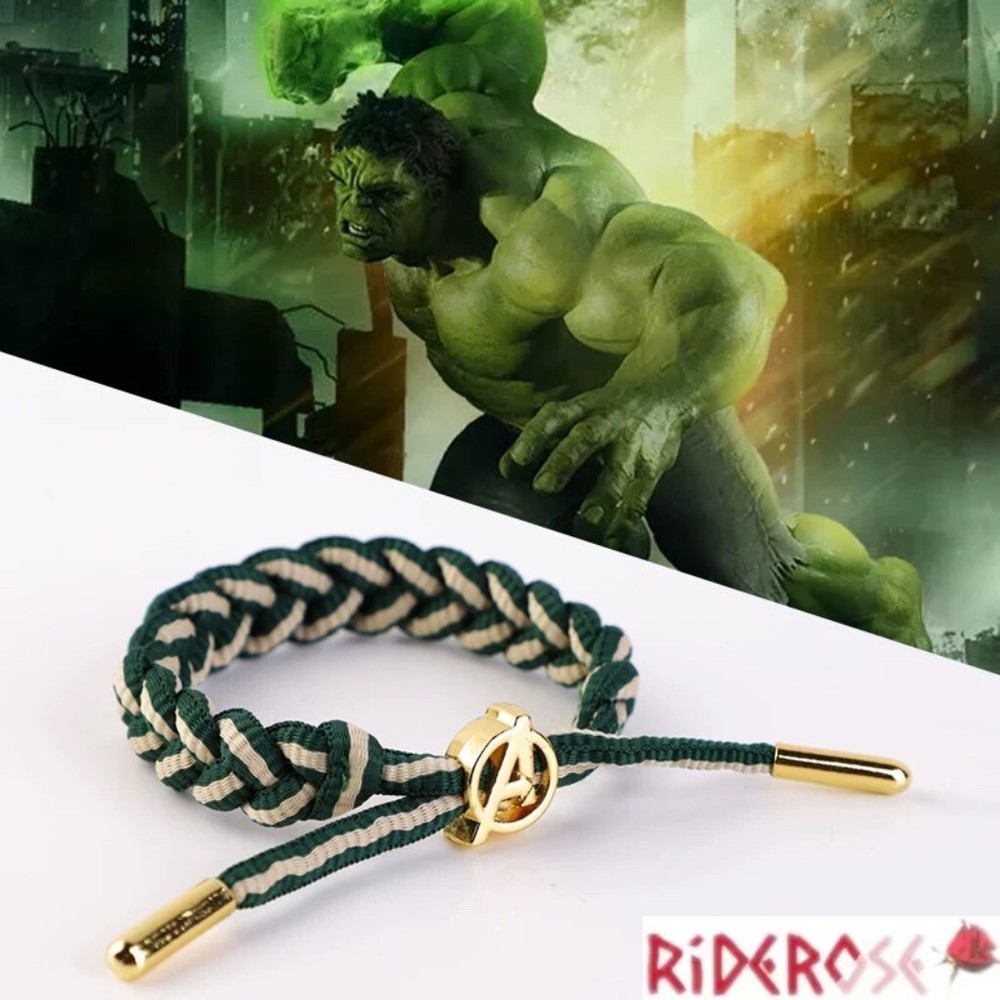 Hand-Woven Marvel The Hulk A Gold Edition Bracelet for Couples