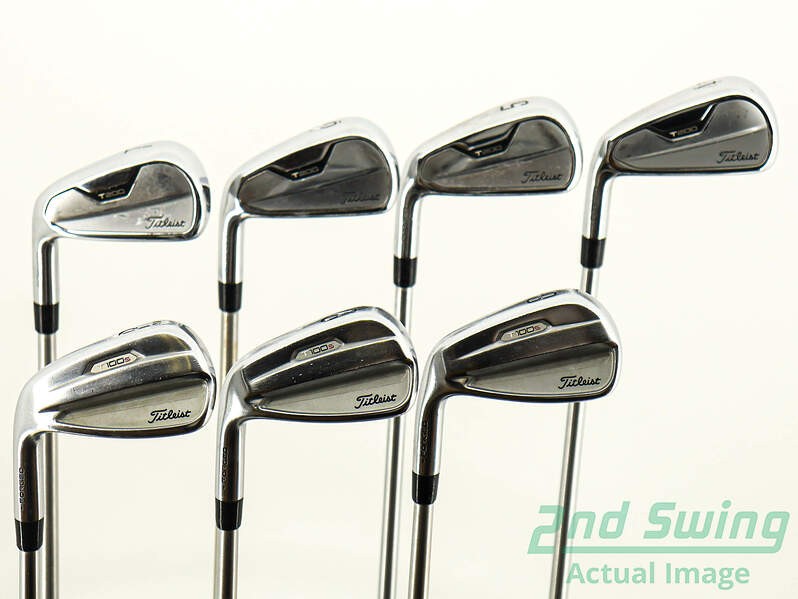 Titleist 2021 T100S Iron Set 4-PW Stiff Steel Left-Handed +1/2 Inch