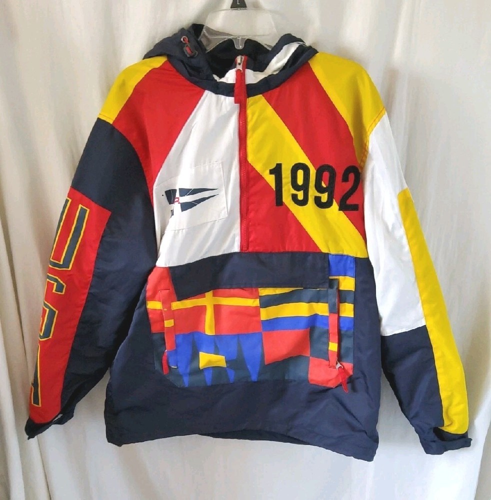 Vtg Reason Street Wear Men’s Size Large Windbreaker Pullover Jacket Multicolored