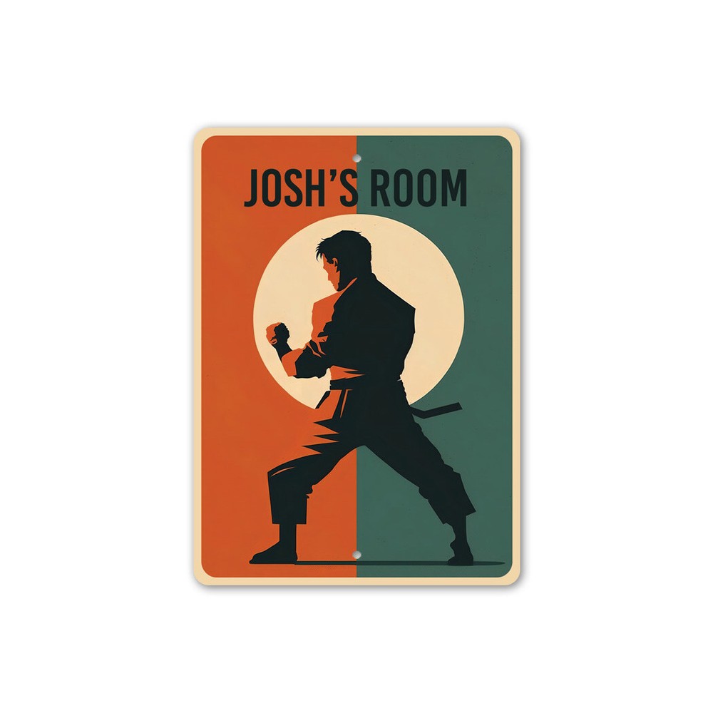 Custom Boy Room Karate Metal Sign