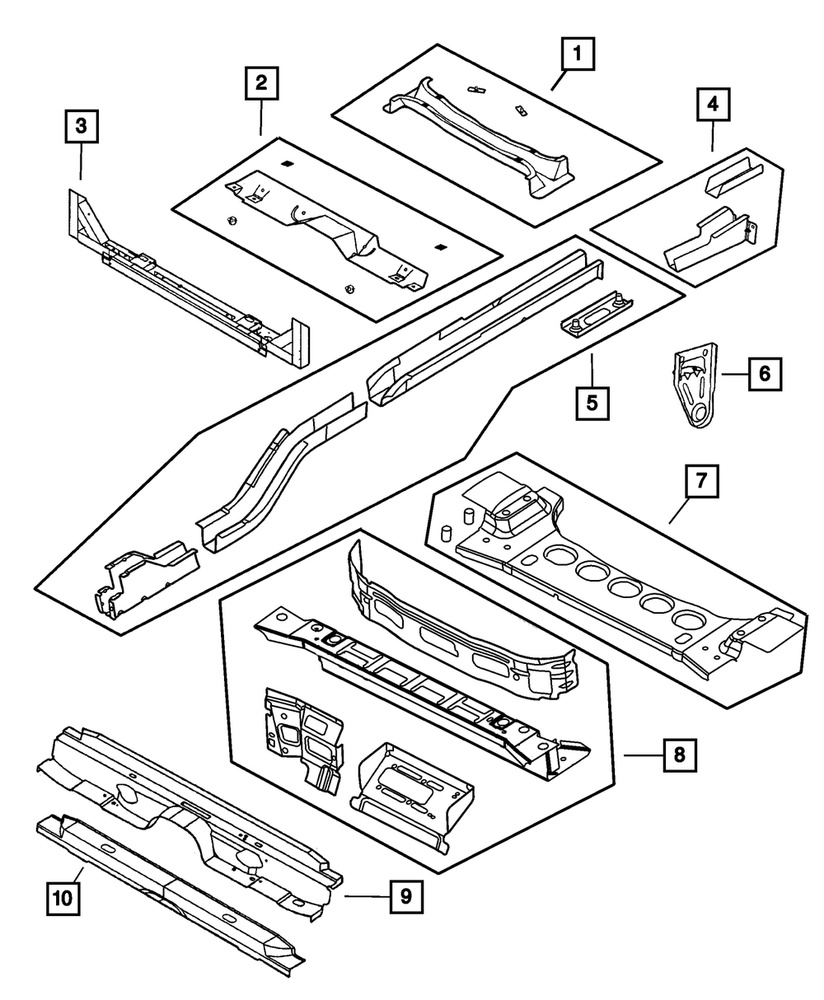 Genuine Mopar Rear Rail Rear Bumper Extension Assembly Left 4878795AC
