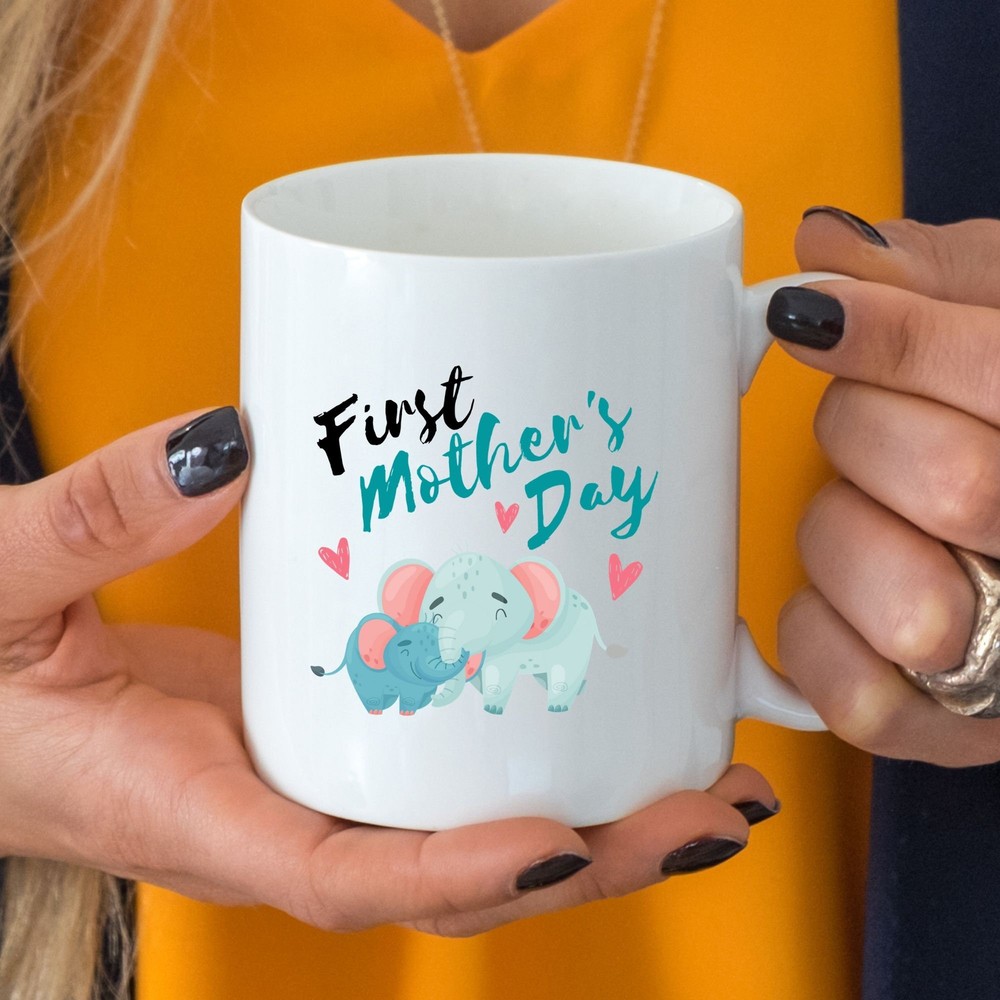 First Mother's Day Elephant Mug Mother's Day Gift Mom's Coffee Mug Gift Idea