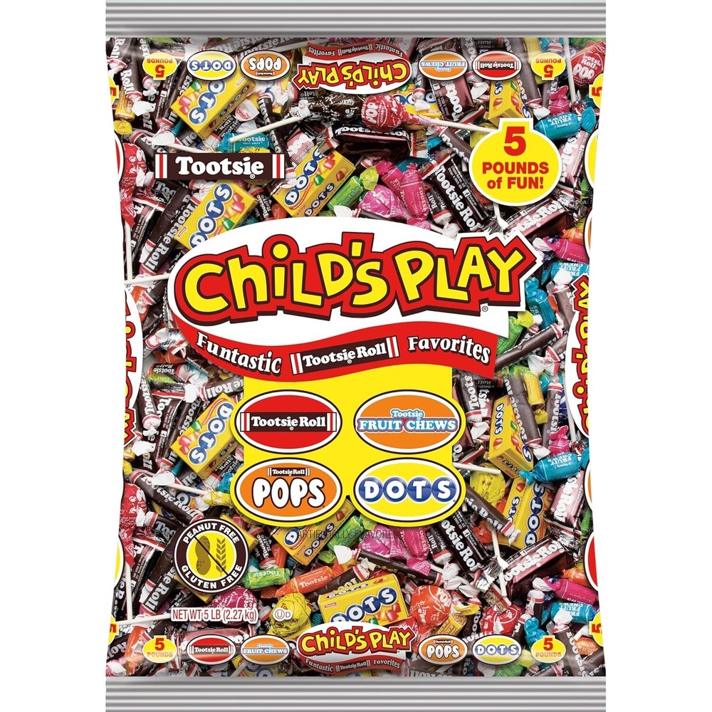 Tootsie Roll Child's Play Candy, Individually Wrapped Party Candy Mix (5 Pounds)