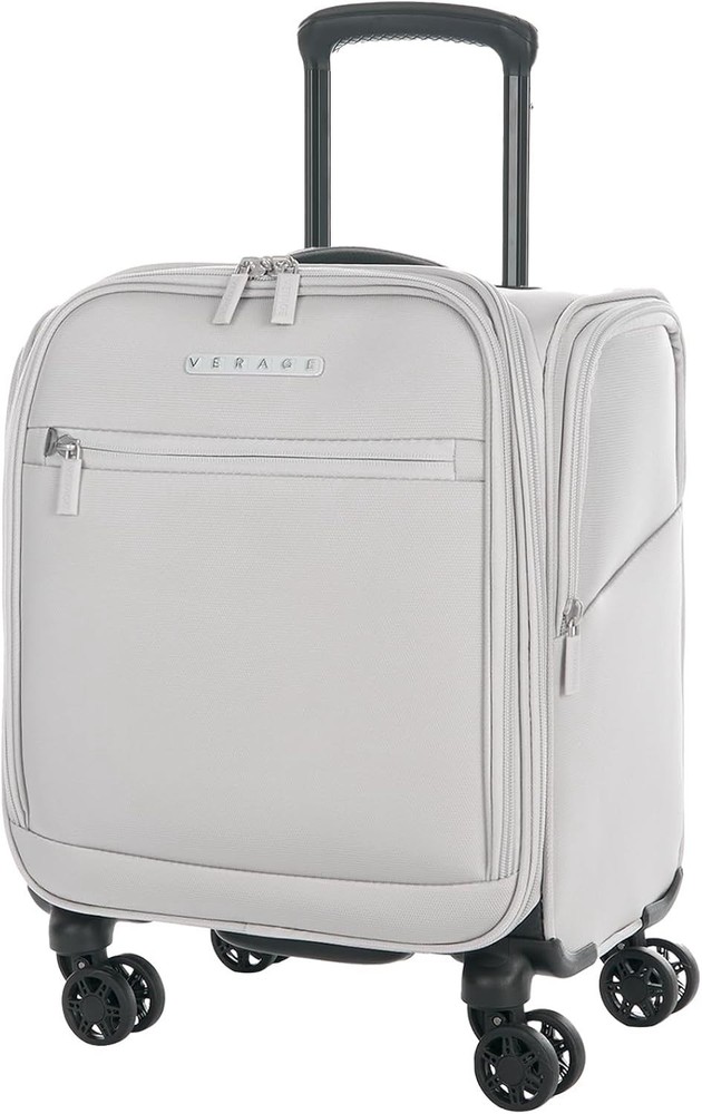 Underseat Carry On Luggage with Spinner Wheels (Cloud Gray