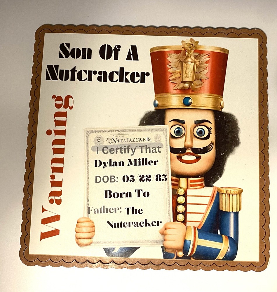 Funny The Nutcracker Desk Top Sign, MDF Wood Workplace, Christmas Gift Ideas
