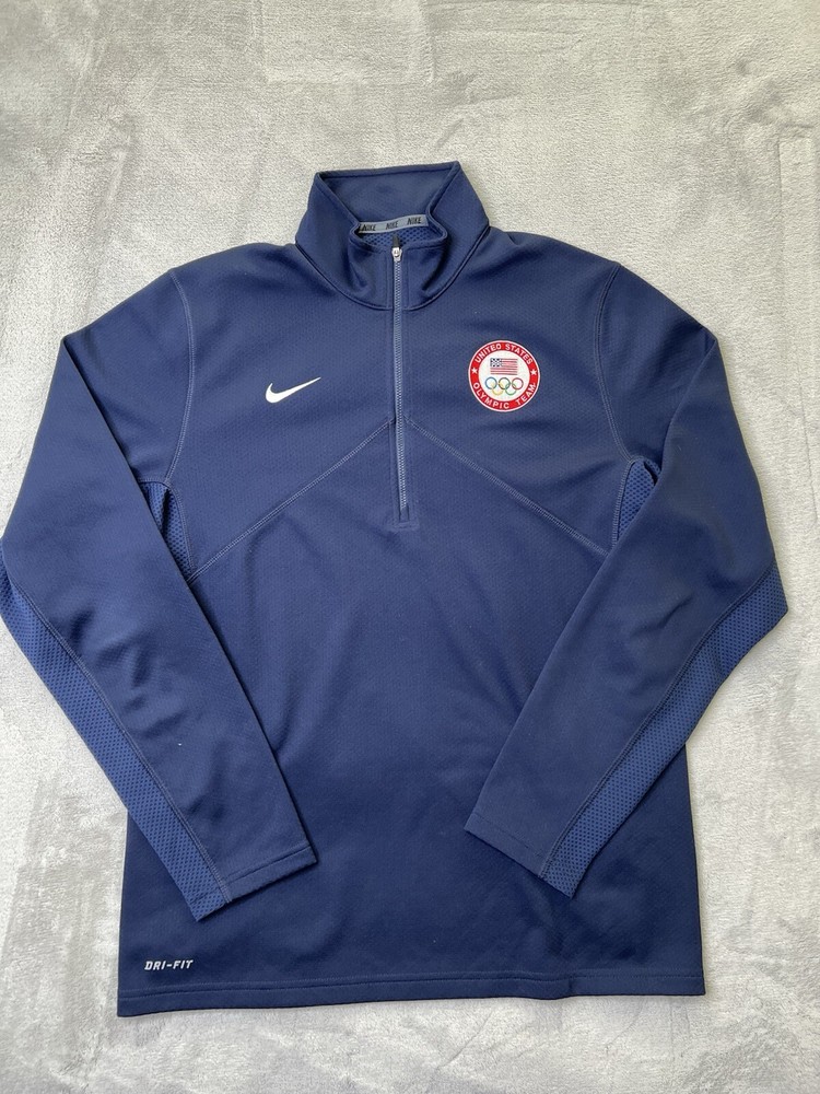 Nike ACG Dri-Fit ADV Men's Medium USA Olympic Team 1/2 Zip Long Sleeve Pullover.