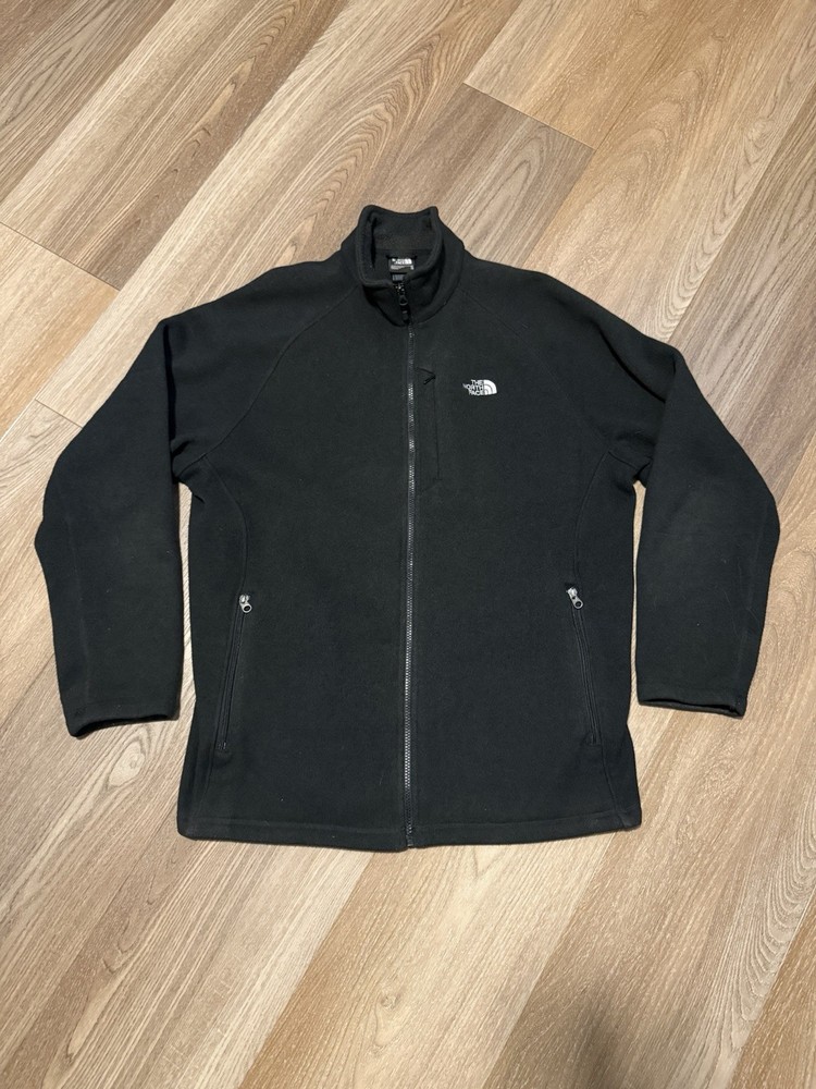 North Face Black Full Zip Turtleneck Sweater for Men Size XL