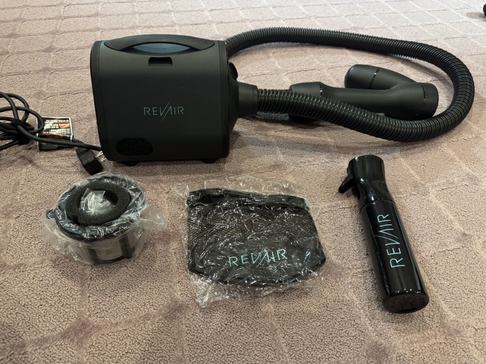 RevAir Reverse-Air Professional Electric Hair Dryer Black/Teal Unisex OPEN BOX