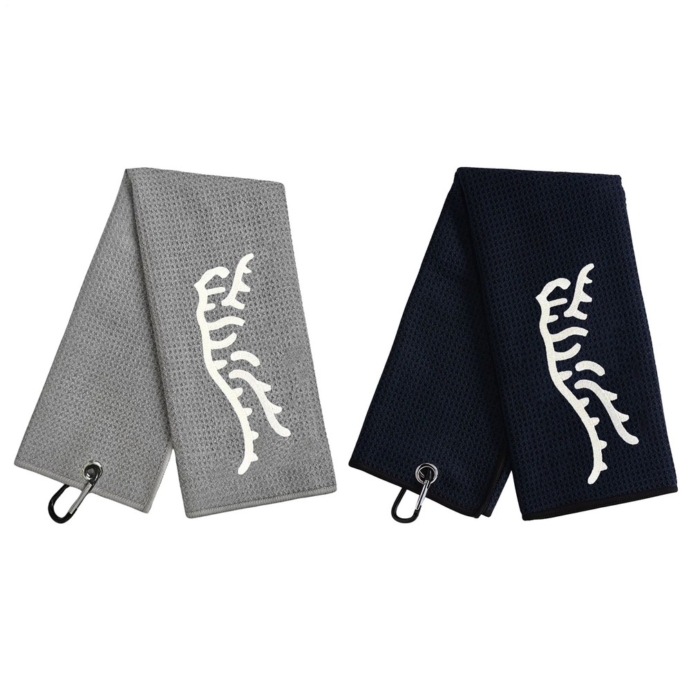 Microfiber Golf Towel with Carabiner Clip for Club and Ball Cleaning