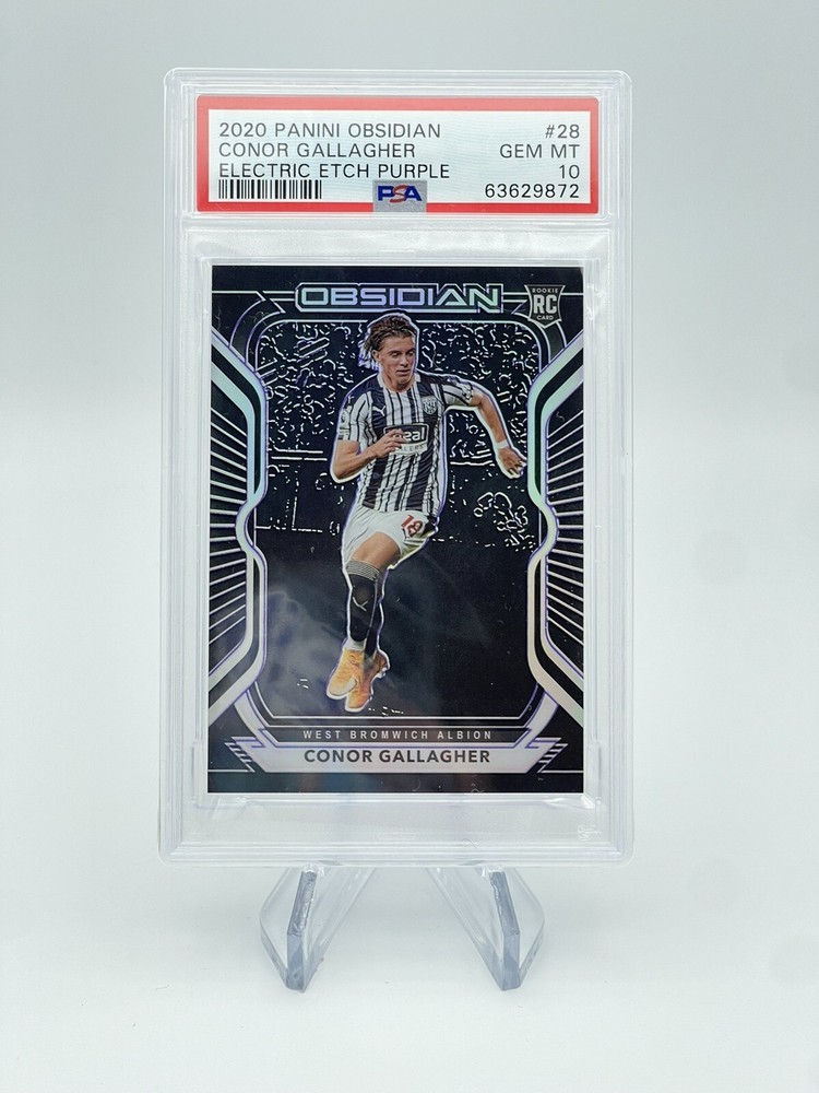 2020-21 Panini Obsidian Conor Gallagher RC Electric Etch Purple /75 Soccer Card