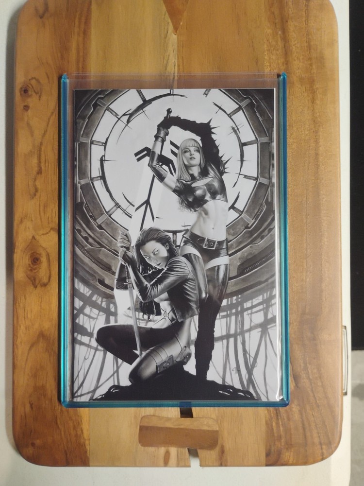 X-Men #1 Adi Granov 2024 SDCC B&W Trinity Comics Exclusive 122/400 Holofoil Coa