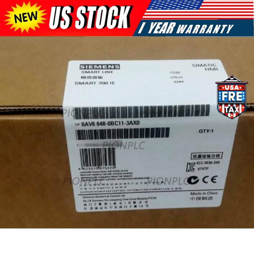 New Siemens 6AV6 648-0BC11-3AX0 6AV6648-0BC11-3AX0 SIMATIC HMI SMART 700 IE