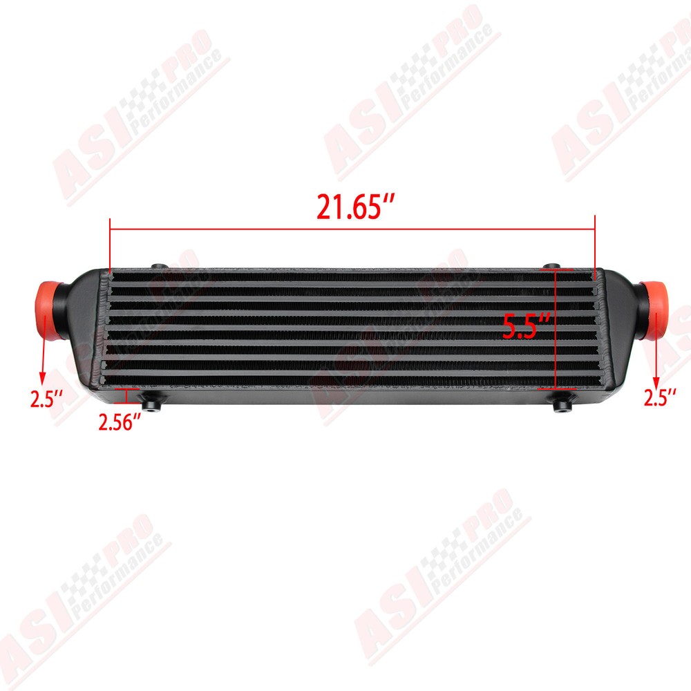 Universal Aluminum Turbo Intercooler 2.5'' Inlet/Outlet 21.65