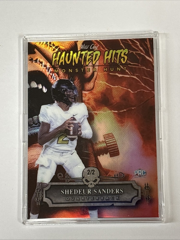 Shedeur Sanders 2/2 Wild Card Haunted Hits Frankenstein Jersey Match