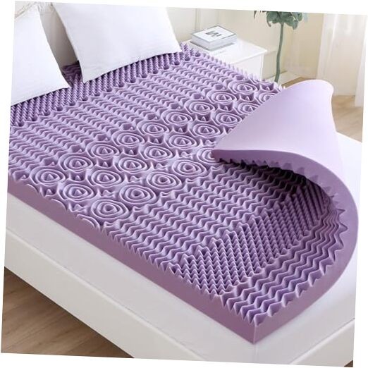 7-Zone Mattress Topper, Egg Crate Foam Mattress Topper Size for Queen 3 Inch