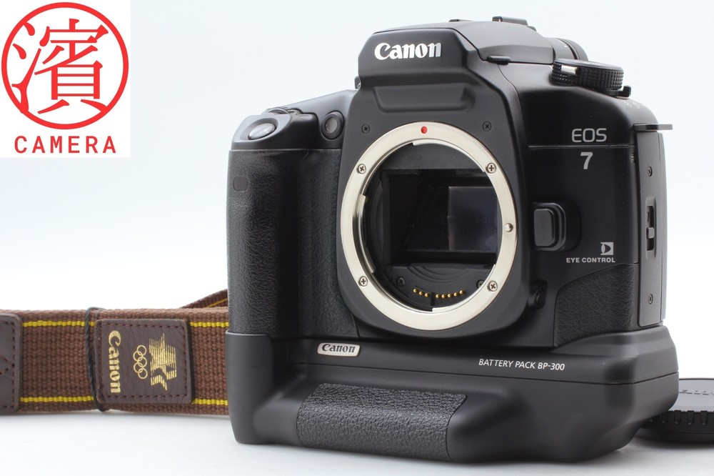 Top Mint Canon EOS 7 Elan 7E Film Camera Body with BP-300 Battery Pack from Japan