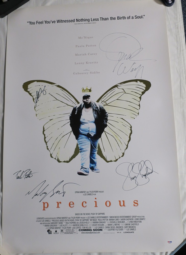 Precious Oprah Winfrey Mariah Carey +3 Signed 27x40 Movie Poster PSA/DNA #X02872