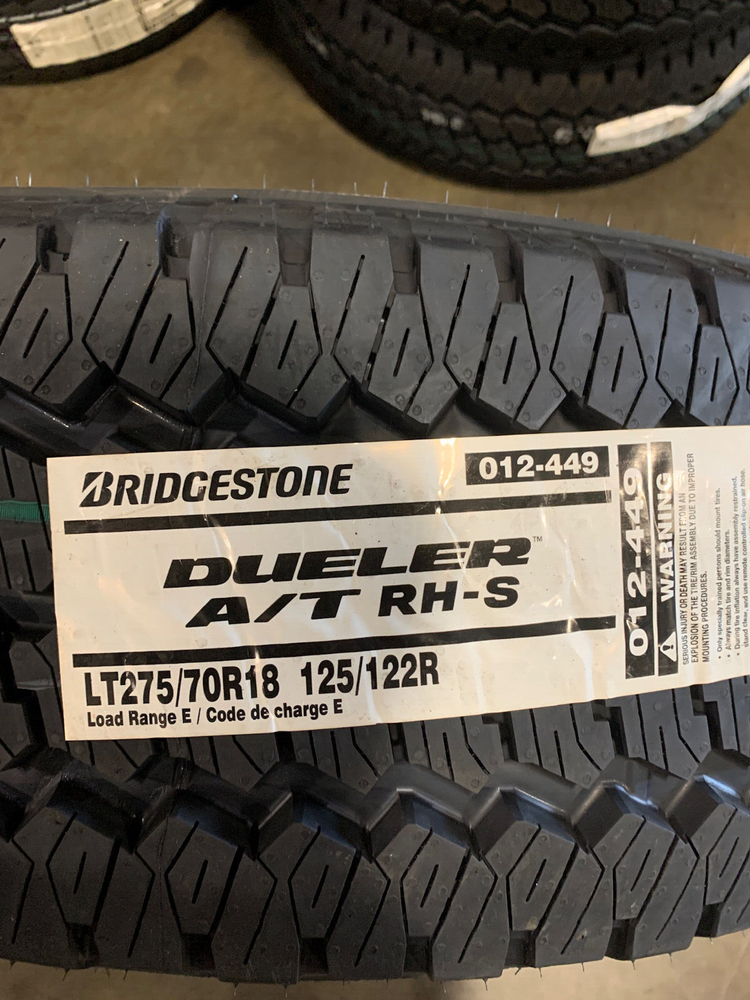 4 New LT 275 70 18 LRE 10 Ply Bridgestone Dueler A/T RH-S Tires