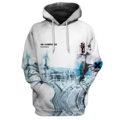 3D hoodie, Radiohead OK Computer 3d Hoodie, Radiohead shirt US size