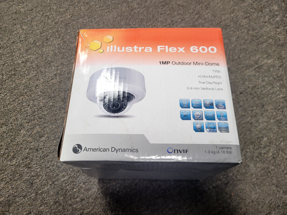 American Dynamics ADCI600F-D021 Illustra Flex 600 Outdoor Mini-Dome Camera