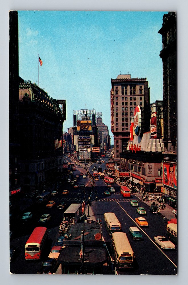 New York City NY, Times Square, Souvenir, Vintage Postcard