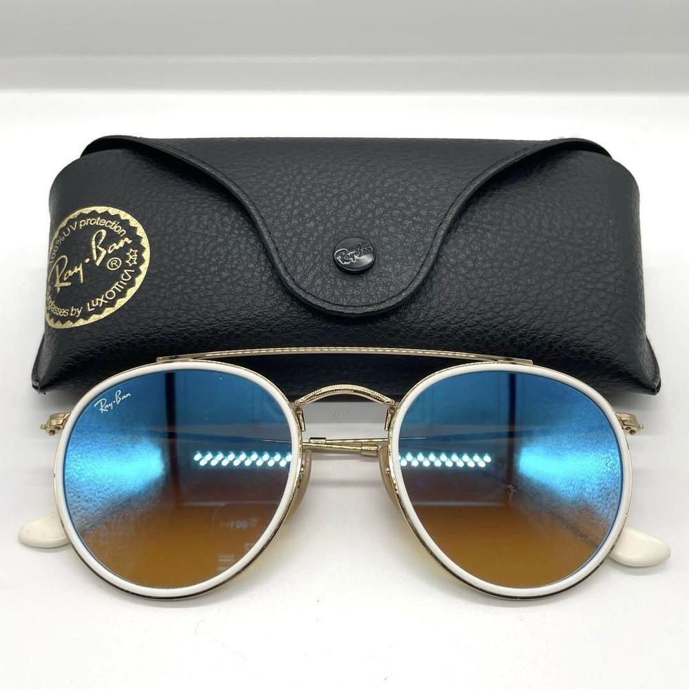 Ray Ban Sunglasses White Gold Comes With Accessories W5
