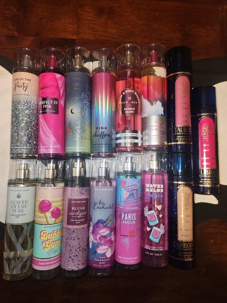 Lot Of 15 Bath & Body Works Mists.  95% - 100% Full & Discontinued.