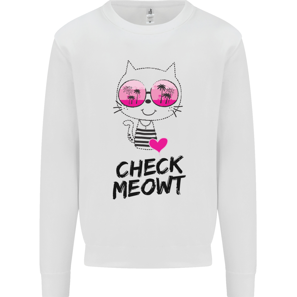 Check Meowt Mens Sweatshirt Jumper