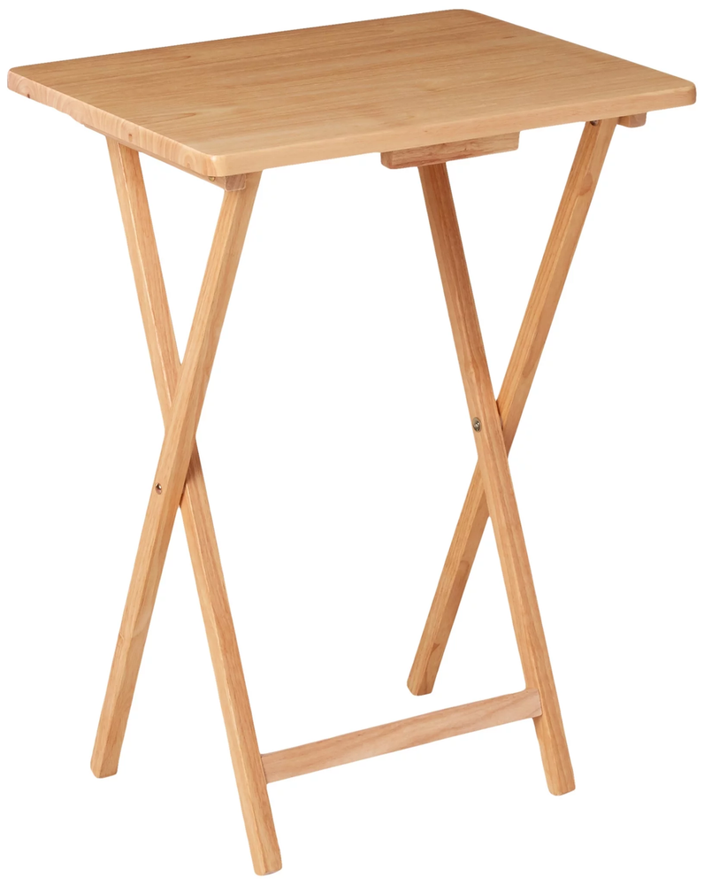 Folding TV Tray Table, Rubberwood, Seaside, 19