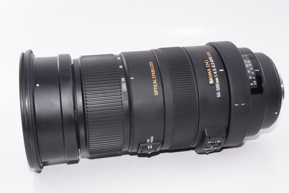 Sigma 50-500mm F4.5-6.3 APO DG OS HSM Lens for Canon in Mint Condition From Japan #a13431