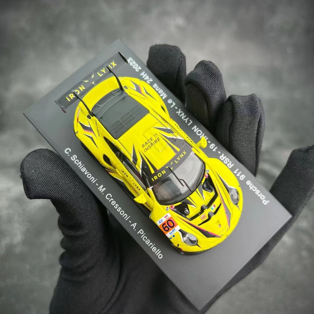 Spark 1/64 Porsche 911 RSR-19 Iron Lynx Team #60 2023 Le Mans Car Model Y308