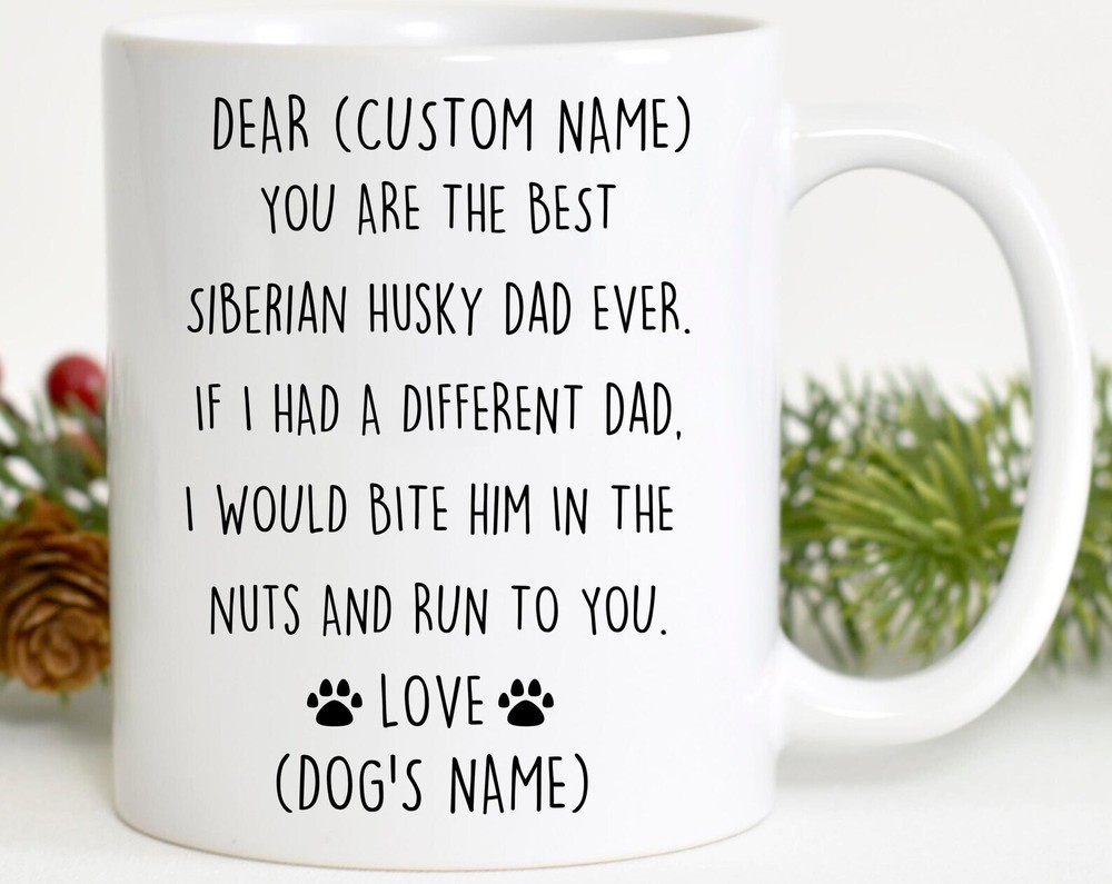 Siberian Husky Dad Birthday Christmas Gift Husky Lover Present