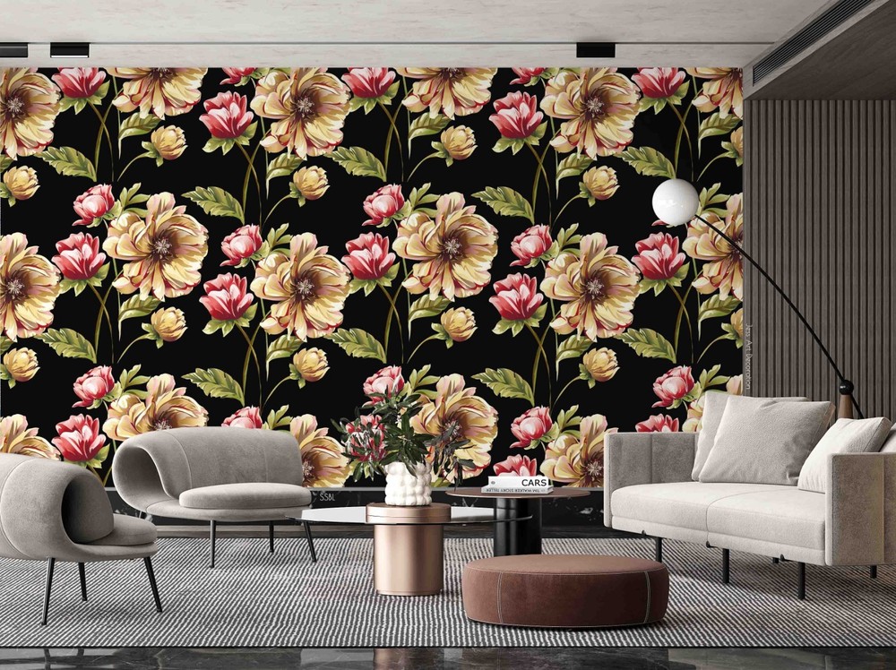3D Baroque Style Flowers Pattern Wall Murals Wallpaper Murals Wall Sticker 35
