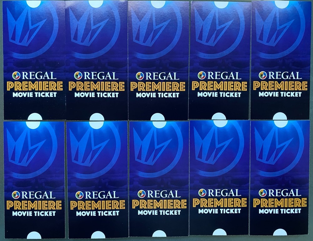 10 Regal Cinemas Premiere Movie Tickets - No Expiration Date