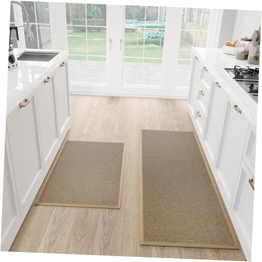 Kitchen Mat Set of 2 PCS, Cushioned Non Slip Rugs for Kitchen Floor, Absorbent