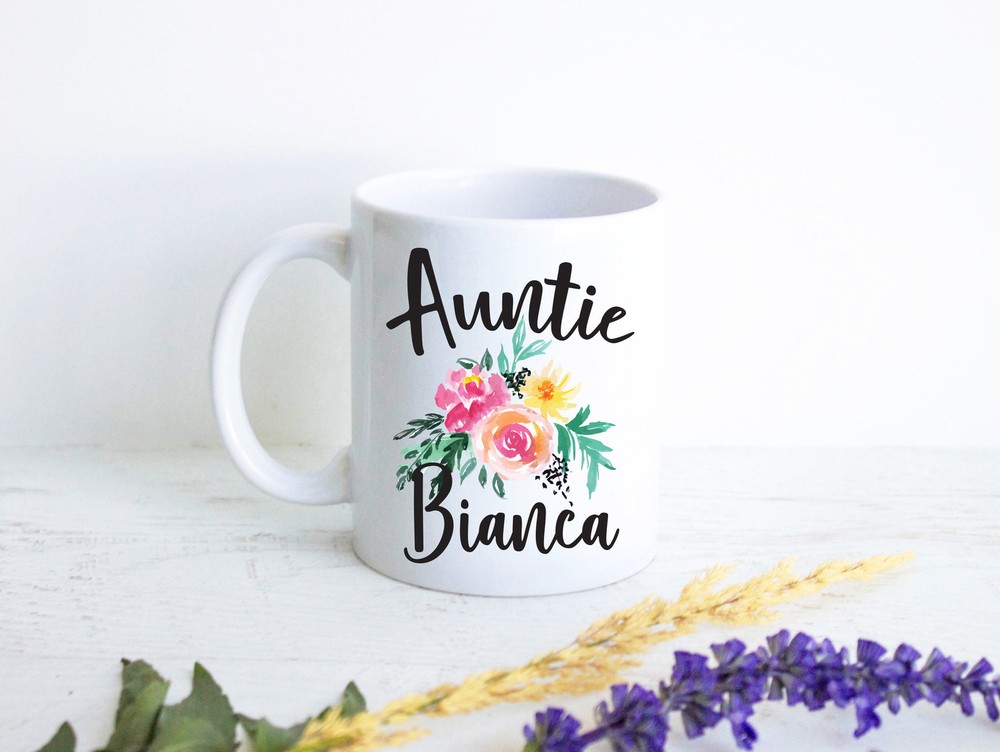 Taza Tía Personalizada Regalo Nueva Tía Regalo Bebé Anuncio Bebé Revelar Regalo Personalizado Para