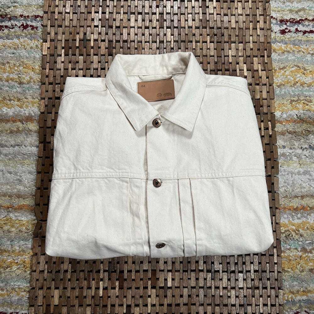 Huckberry Taylor Stitch Dispatch Denim Trucker Jacket White Men’s Size XL 44