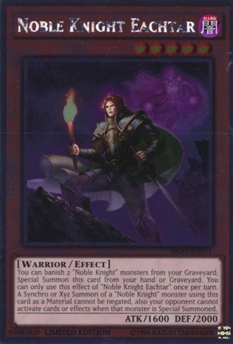 Noble Knight Eachtar NKRT-EN011 Platinum Rare Limited Edition Heavily Played