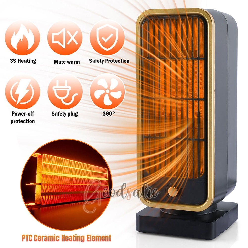 12V150W Calentador De Sobremesa Invierno Calentador De Casa Eléctrico Ventilador