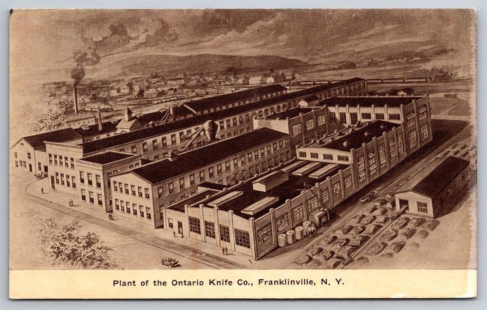 Ontario Knife Co Plant Birdseye Franklinville NY 1920s Closed 2023 Postcard P3