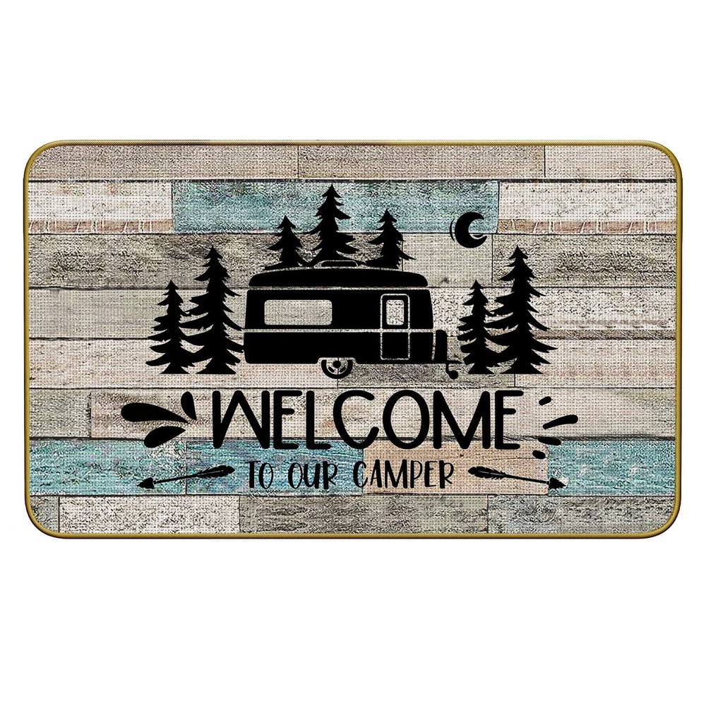 Rustic Farmhouse Camper Doormat for Home Entrance and Outdoor Use