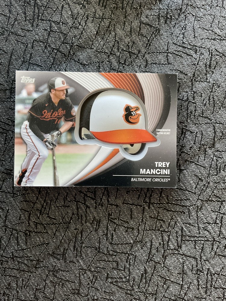 2022 Topps Series 2 Trey Mancini Batting Helmet Commemorative Relic BH-TM