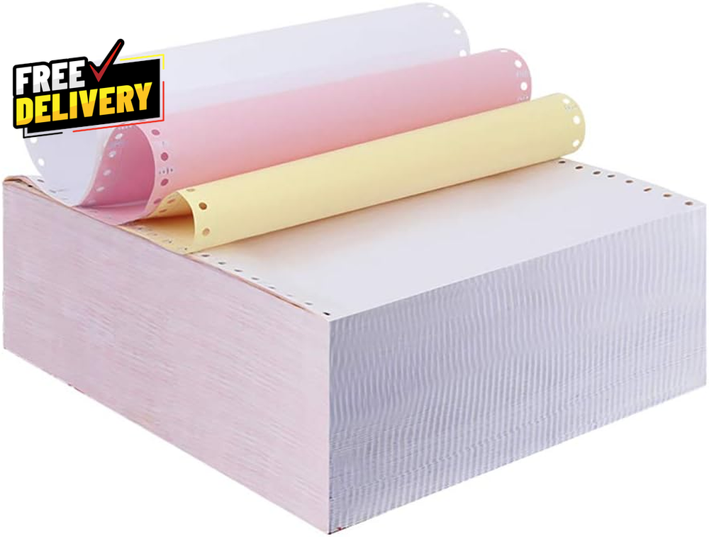 9-1/2 X 11 Inches Carbonless Continuous Forms Computer Paper Printable NCR......